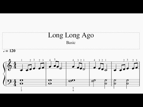 Long Long Ago - Piano Basic NOT BALOK - YouTube