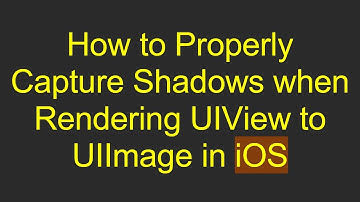 How to Properly Capture Shadows when Rendering UIView to UIImage in iOS