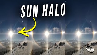Beautiful Sun Halo Captured in the Italian Alps