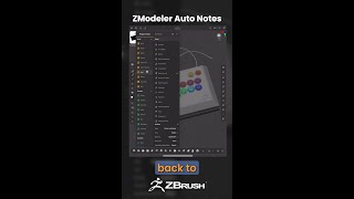 AutoNotes in ZBrush