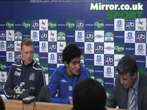 Everton boss David Moyes on new signing Marouane Fellaini the upcoming clash with Stoke