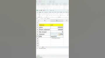 Calculate EMI in Just 60 Sec..😎 #excel #mstechtricks #exceltips #computereducation #trend #computer