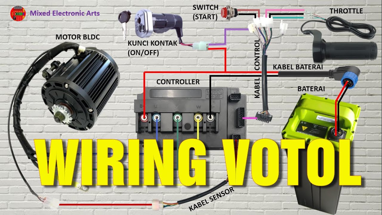 Wiring Controller Votol untuk Motor BLDC (Sepeda Listrik) - YouTube
