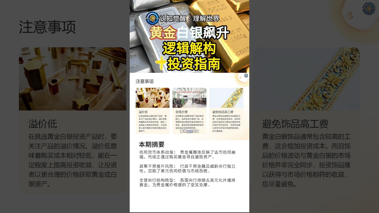 投资者应该如何挑选适合自己的投资产品｜黄金白银- YouTube