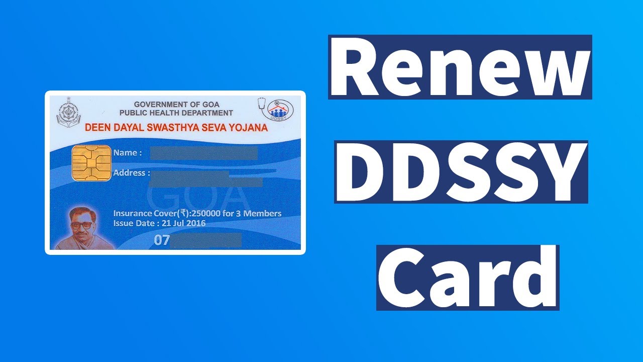 How to Renew DDSSY Card Online | Renew Goa Deen Dayal Swasthya Seva Yojana Health Card