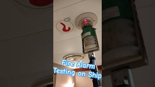 🔥Testing of Fire Alarm on ship   #ship #fire #engineroom #saturdayroutine #electrical ##tanker