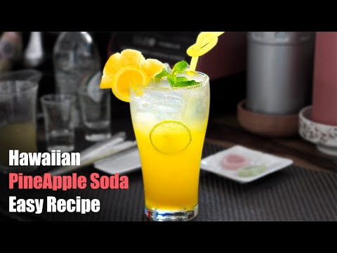 Tasty Hawaiian Pineapple Lime Soda