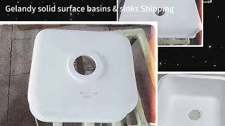 Tailored Elegance: Custom Solid Surface Basins & Sinks Ready for Shipment Profile