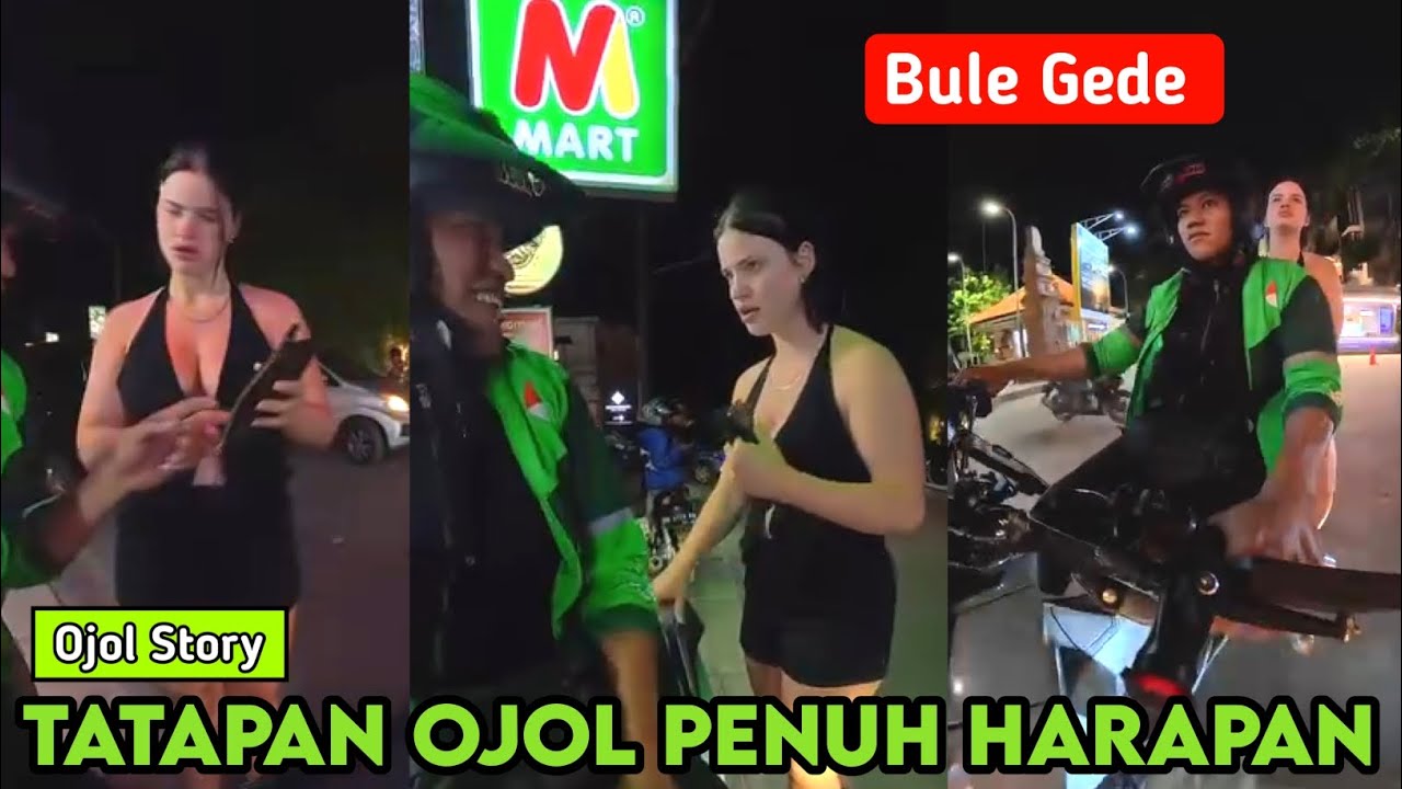 BULE BALI NAIK GOJEK DRIVER OJOL TATAPAN PENUH HARAPAN 