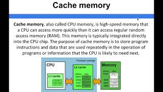 Computer Architecture - Cache memory