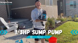 BOMGIE 1/3HP 2510GPH Submersible Sump Pump Review and Application