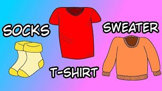 Clothes in English for children Peques Aprenden Jugando Video of clothing  and accessories - YouTube