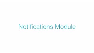 Tutorial : Notifications Module