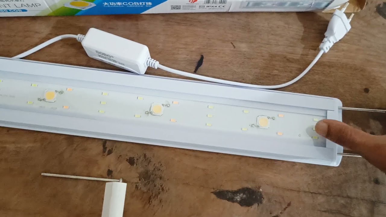 Sobo White-Pink Aquarium Light 15.5W Unboxing and first impression