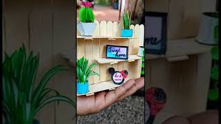 Miniature plant shelf/ diy mini doll house plants / tutorial in my channel/ N for craft