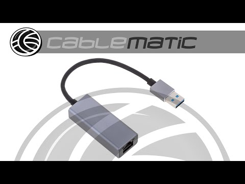 USB 3.0 to 10/100/1000 Mbps Ethernet Adapter - distributed by CABLEMATIC ® - video from Cablematic