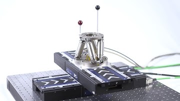 Multi-Axis Stage: 6-Axis Hexapod + XY Stage Range Extender for Multi-Axis Motion and Automation