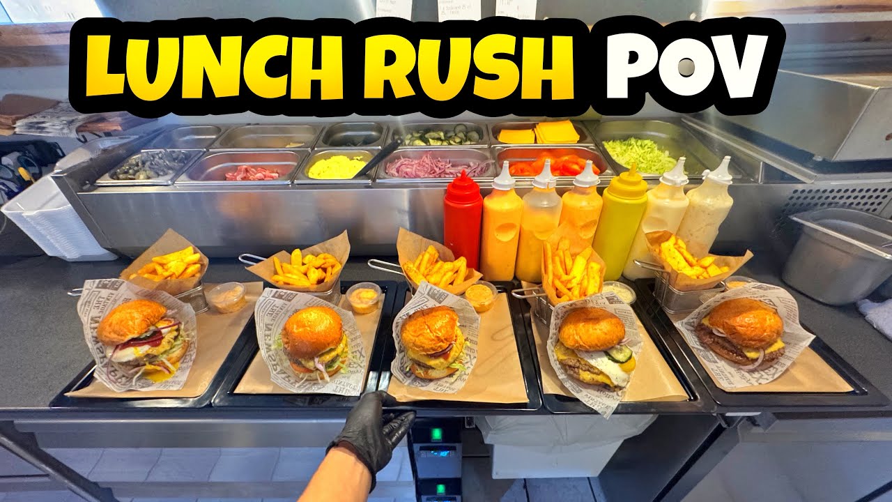 POV: NONSTOP LUNCH RUSH 🍔🍟| Solo Morning Cooking on Weekdays🧑‍🍳🍟🍔🥓