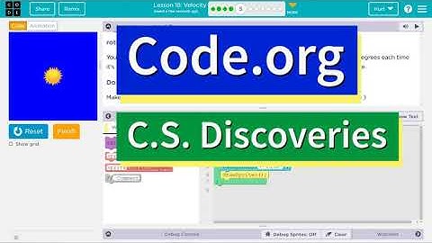 Code.org Lesson 19.4 Velocity | Tutorial with Answers | C.S. Discoveries Unit 3