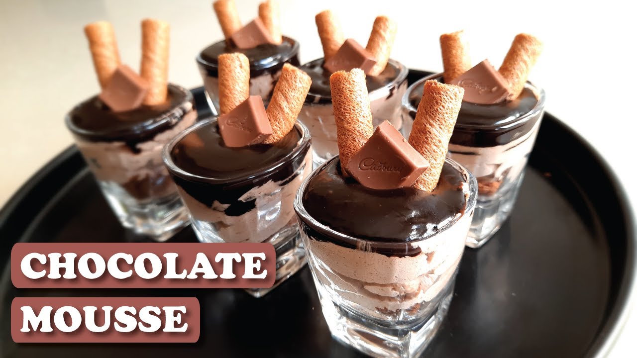 Eggless Chocolate Mousse Shots Recipe Chocolate Mousse Dessert 5