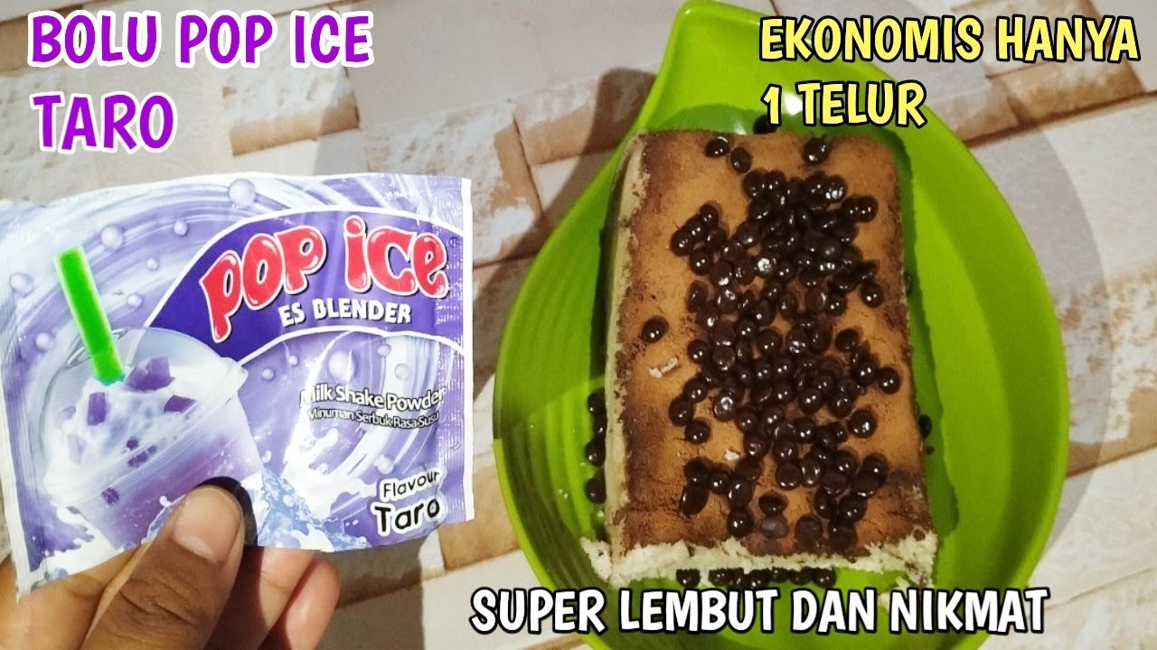 RESEP BOLU POP ICE TARO HANYA 1 TELUR SUPER LEMBUT DAN NIKMAT IDE BISNIS KEKINIAN - YouTube