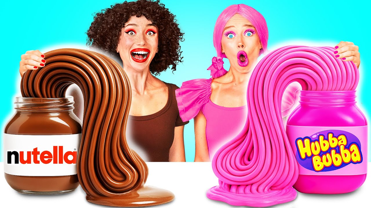 Жевательная Резинка vs Шоколадная Еда Челлендж | Вкусные Кухонные Рецепты от BaRaDa Challenge