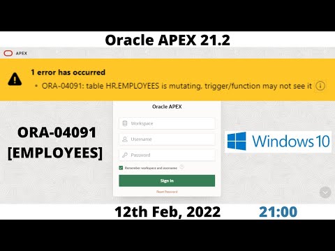 Oracle APEX 21.2 | ORA-04091 | table is mutating | Employees