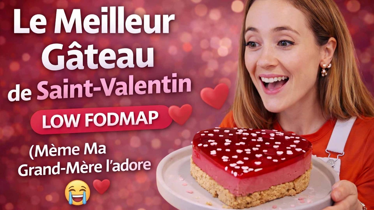 Le Meilleur Gâteau de Saint-Valentin Low FODMAP (validé par mamie ! 😭❤️) moelleux & inratable !