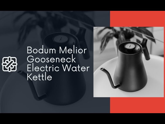 Bodum 11883-259US Melior Gooseneck Electric Water Kettle 27 Ounces Matte  Black