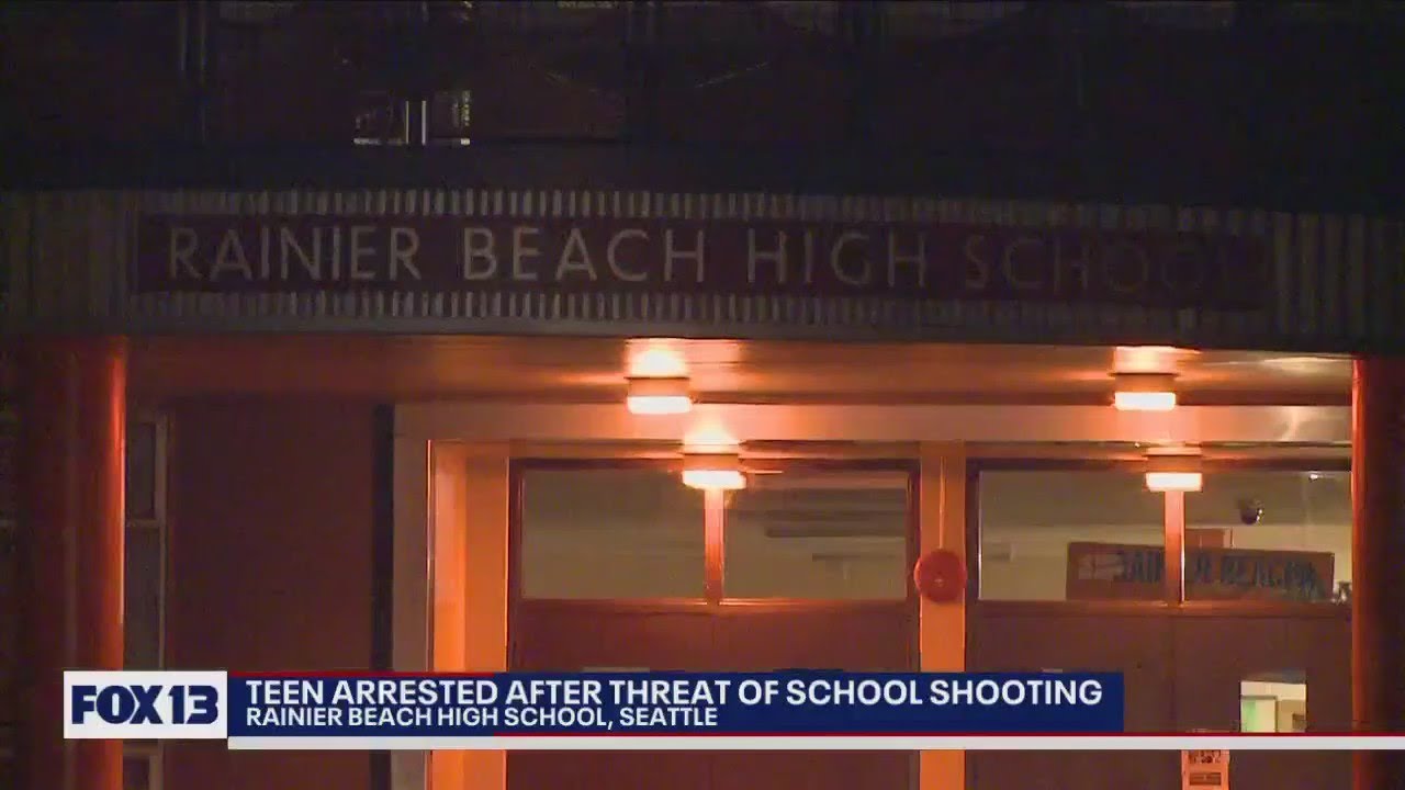 Teen arrested for alleged school shooting threat | FOX 13 Seattle - YouTube