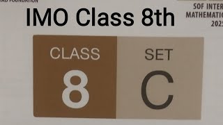 Maths olympiad (IMO) 2025-26 class 8th set-C 