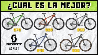 Las 5 MTB MAS BARATAS de SCOTT 2023 / ASPECT 970, 960, 950, 940, 930 / DIFERENCIAS y SIMILITUDES