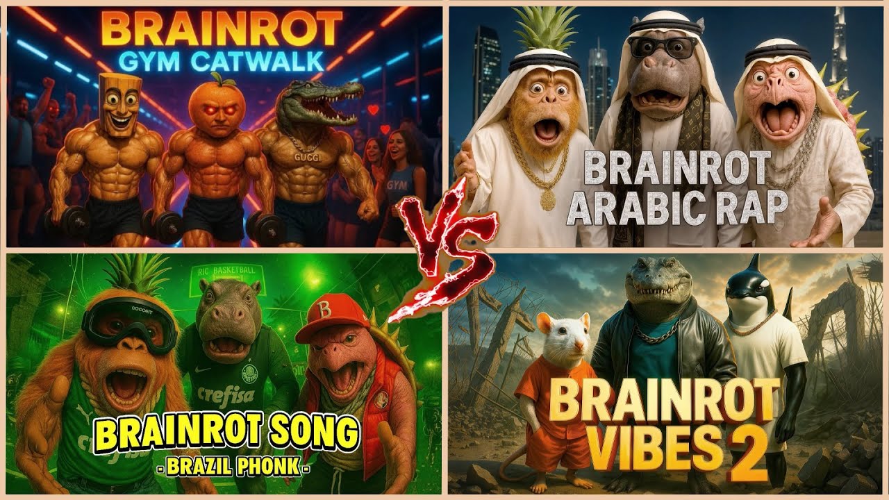BRAINROT GYM CATWALK🆚 BRAINROT ARABIC RAP🆚 BRAINROT BRAZIL PHONK🆚 BRAINROT VIBES 2!