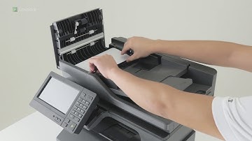 Lexmark XM3250 - Clearing the paper jam in the automatic document feeder