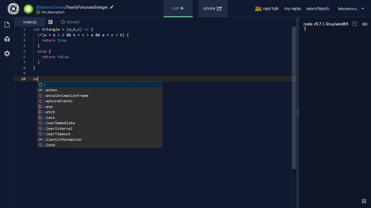 Triangle Quiz Coding in javascript. - YouTube