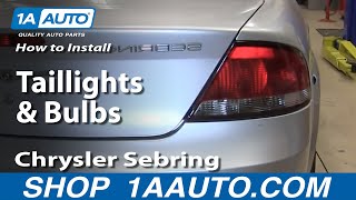 How to Replace Tail Light 01-06 Chrysler Sebring 2004 Chrysler Sebring Brake Light Bulb