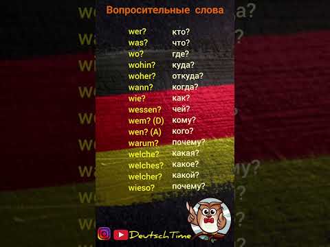 Немецкий с нуля  🇩🇪 Вопросительные слова на немецком языке 🇩🇪#shorts