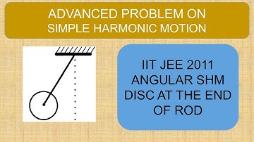 Simple Harmonic Motion |Advanced Problem |Angular SHM |Disc Connected at the End of a Rod | JEE 2011