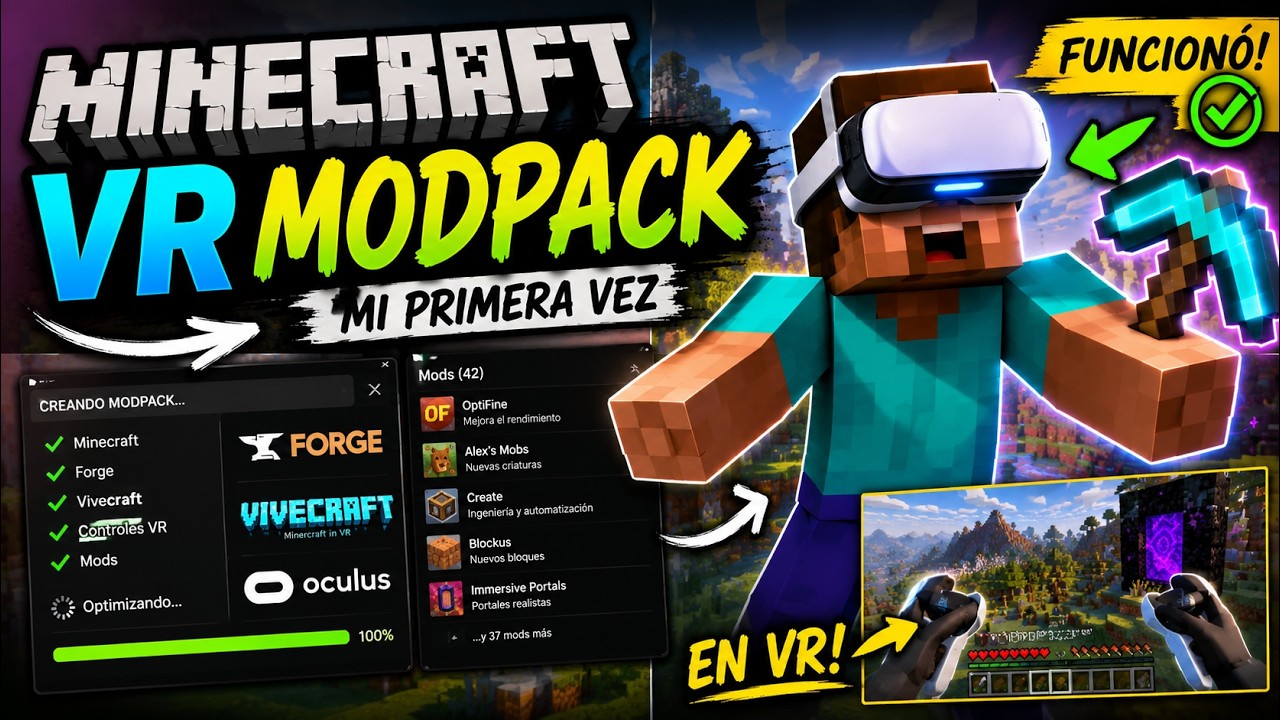 Creé Mi Primer Modpack VR para Minecraft - YouTube