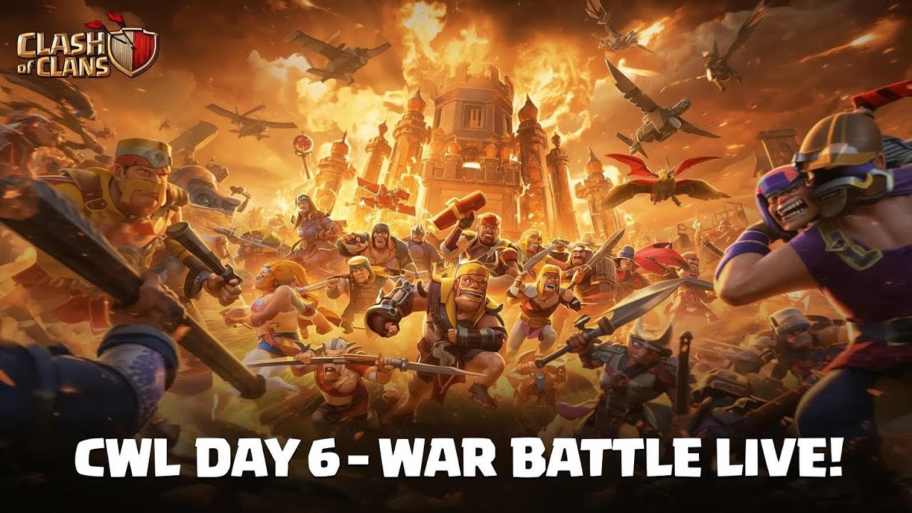 CWL DAY 6 ⚡ | Must Win War Battle | Clash of Clans CWL