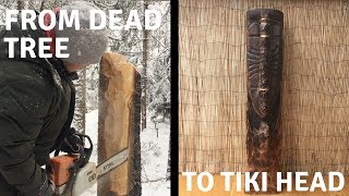 From Tree to Tiki Head | Chainsaw Carving + NYC delivery