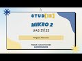 STUD[IE] UAS MIKRO 2 21/22