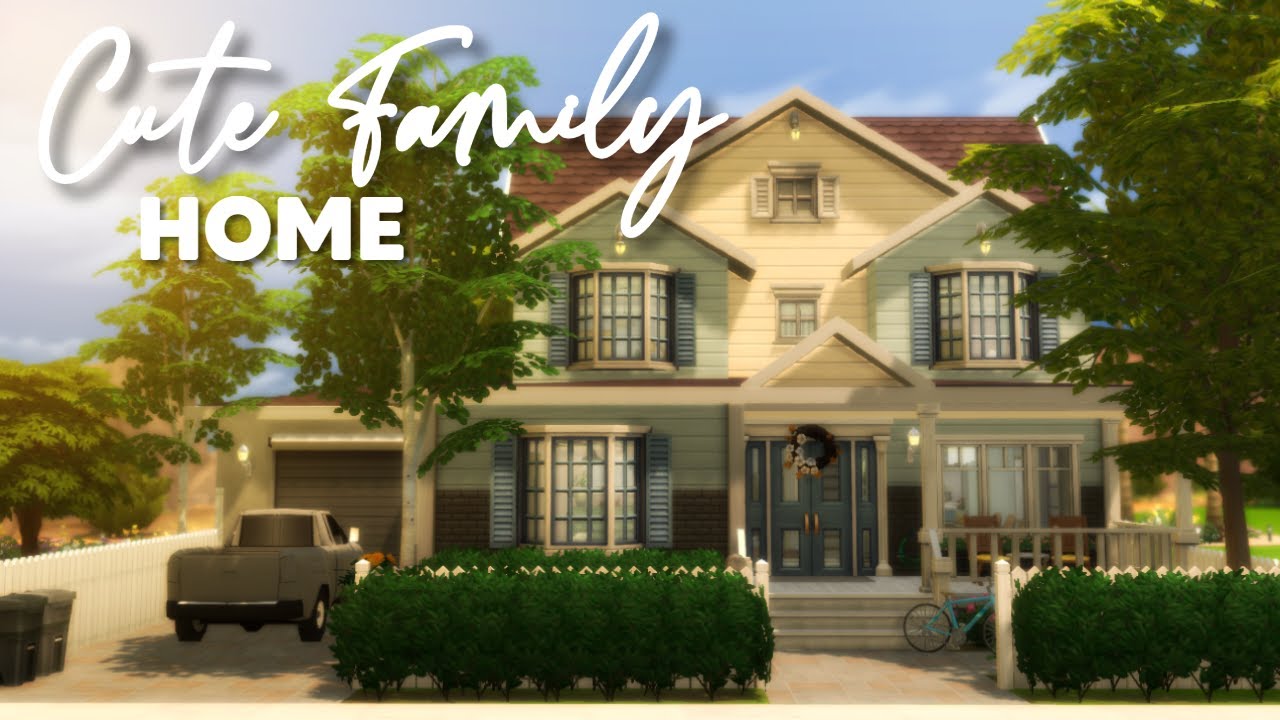 CUTE FAMILY HOME 🌼 | Stop Motion Build | The Sims 4 | NO CC - YouTube
