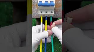 3 Phase MCB Wiring Trick ⚡🔥 | Color Wire Connection Hack#3phase#MCBwiring#electrician#wiringtrick