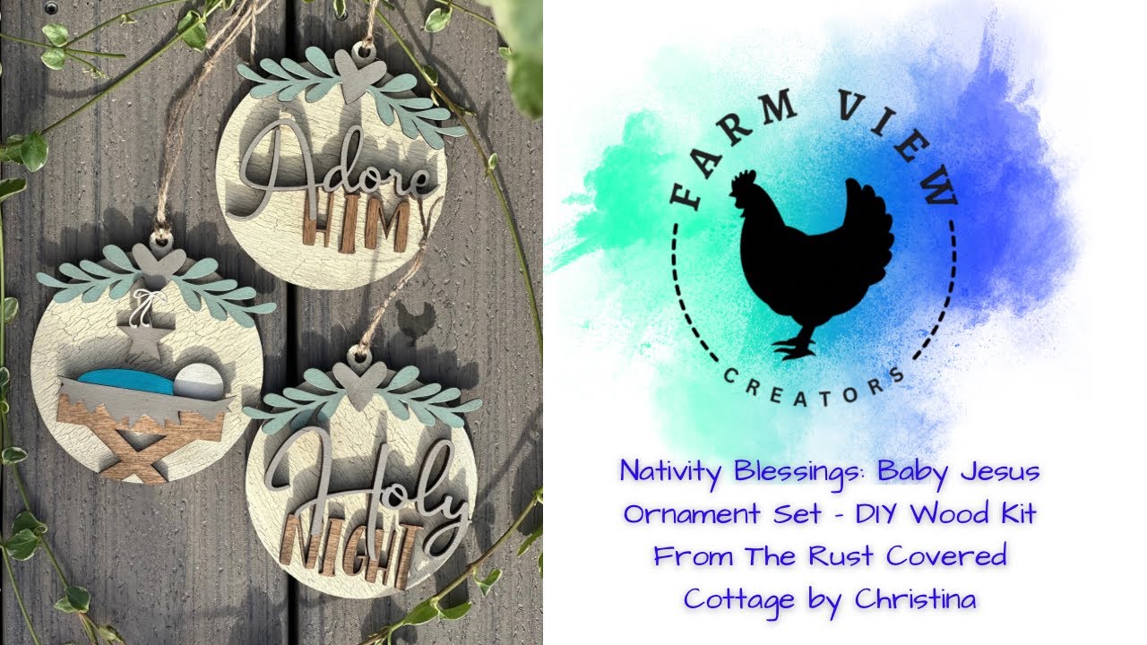 🎄 Nativity Blessings: Baby Jesus Ornament Set | Laser Cut | DIY Craft Tutorial 