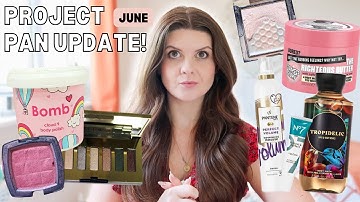 June Project Pan Update 2025 | big makeup use up challenge