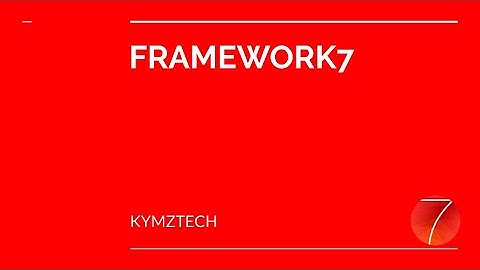Framework 7 tutorials for beginners (Intro)