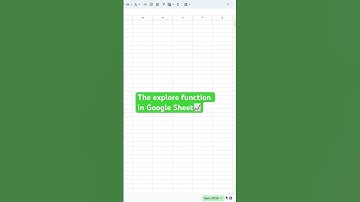 Google Sheets Explore: Getting more out of your data in seconds 👨🏻‍💻#shorts #googlesheets