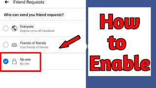 How to Enable No One Can Send Me Friend Request On Facebook screenshot 2