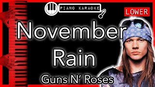 November Rain (LOWER -3) - Guns N’ Roses - Piano Karaoke Instrumental